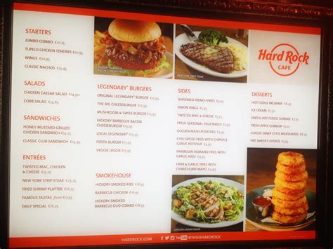 hard rock cafe amsterdam gold menu